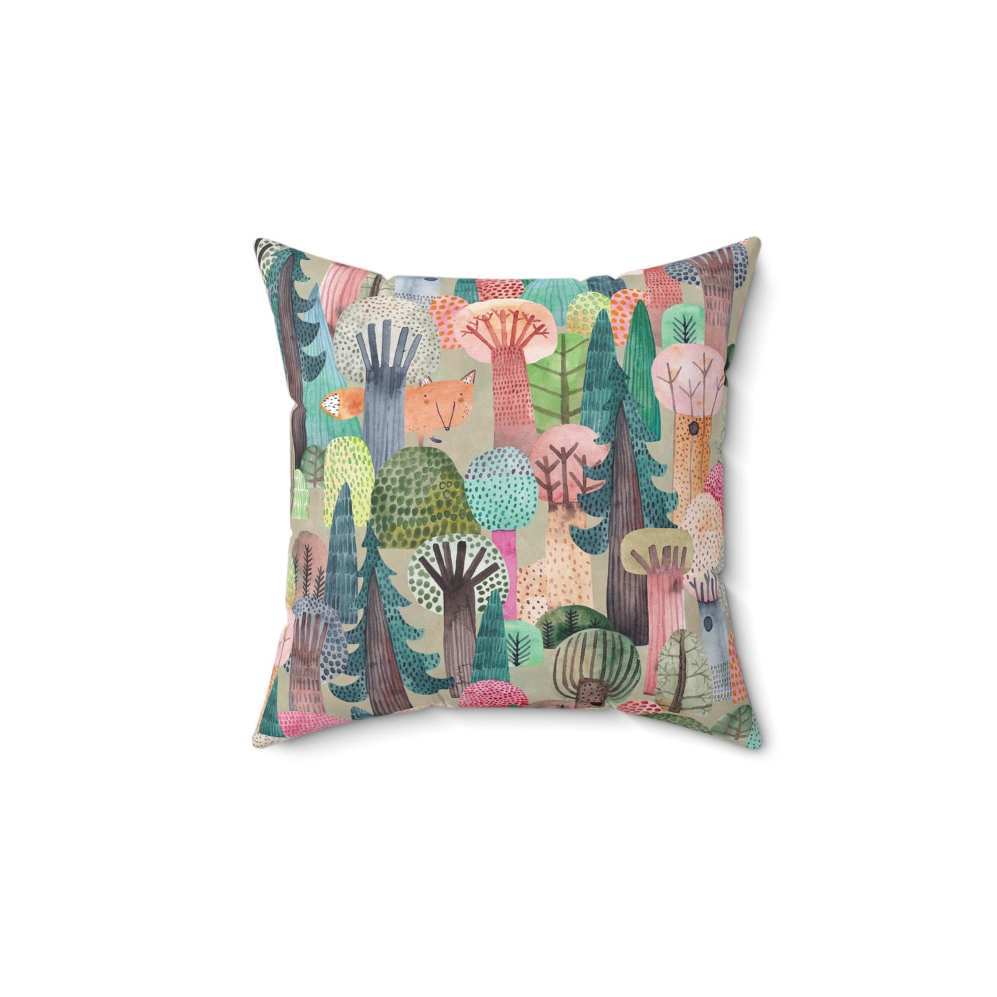 Forest Friends Pillow - Whimsical Woodland Decor