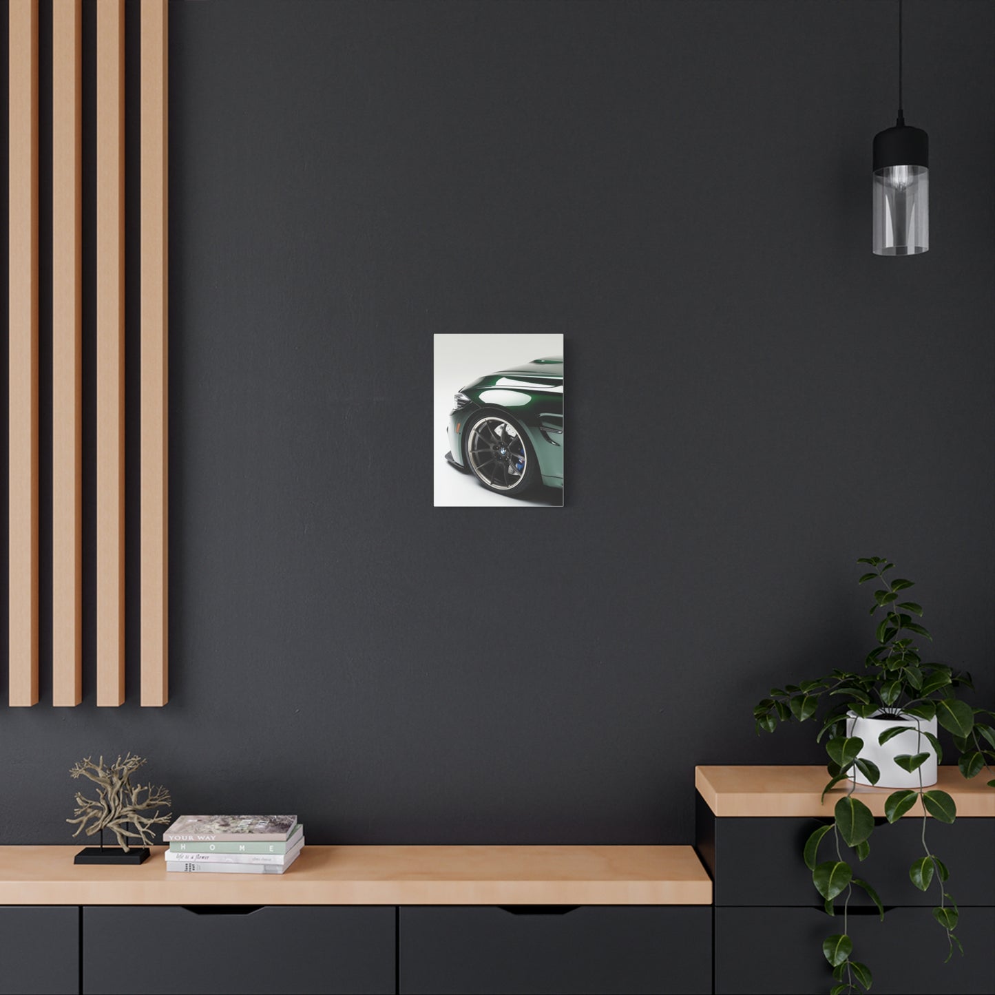 Emerald Velocity - Green Sports Car Canvas Art