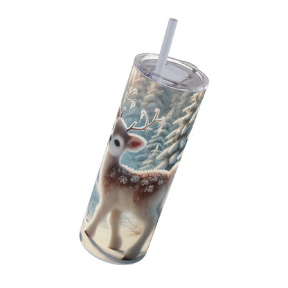 Winter Tale Deer Design Tumbler 20oz