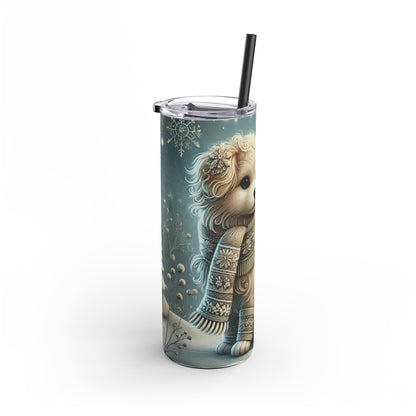 Elegant Winter Puppy Tumbler 20oz – A Touch of Warmth and Style