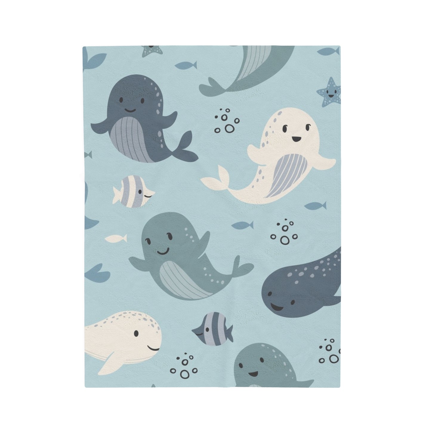 Fish Velveteen Plush Blanket