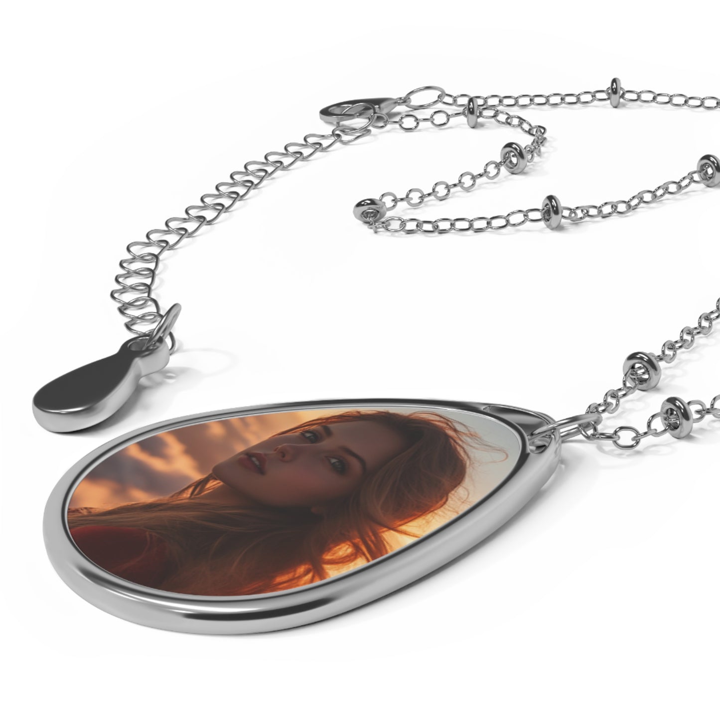 Sunset Memory - Oval Photo Necklace