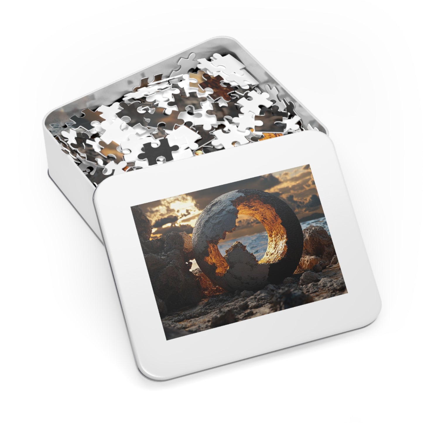 Jigsaw Puzzle with Tin