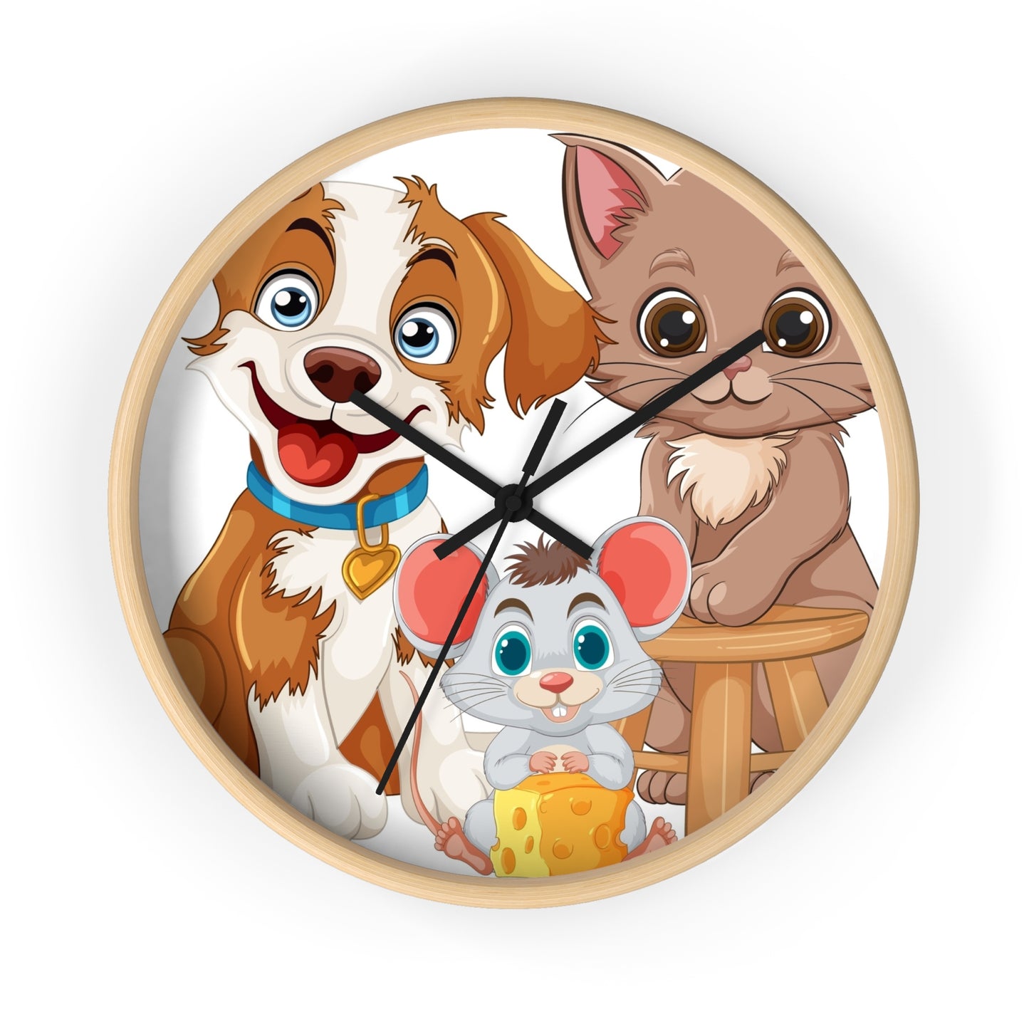 Best Friends Animal Wall Clock - Time for Furry Fun