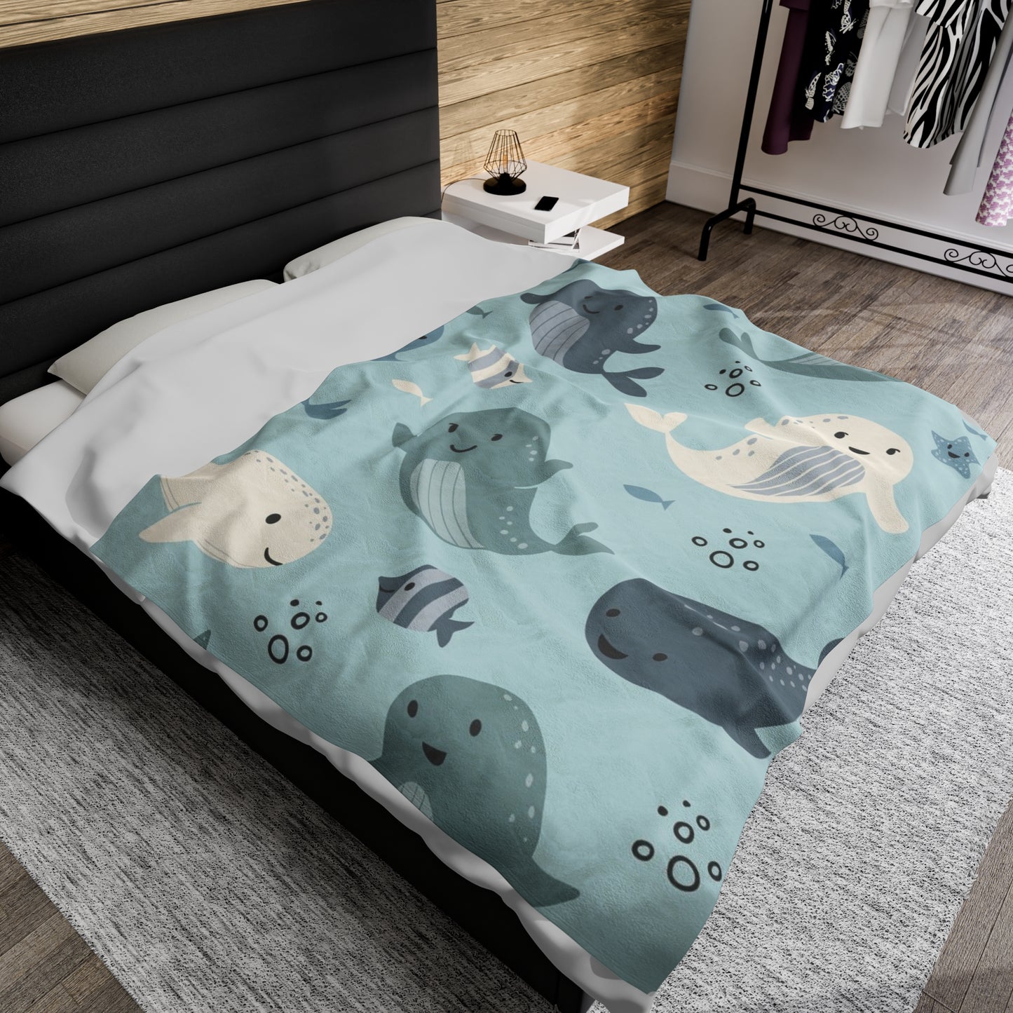 Fish Velveteen Plush Blanket