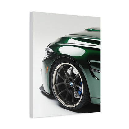 Emerald Velocity - Green Sports Car Canvas Art