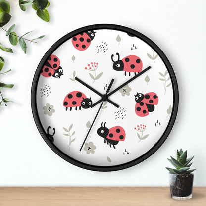 Ladybug Bliss Wall Clock - Nature-Inspired Charm for Your Space