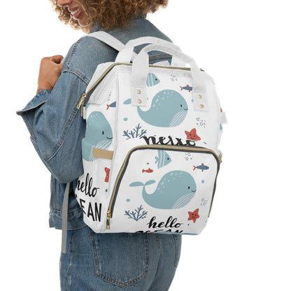 Ocean Friends Diaper Backpack - Baby Whale Adventure