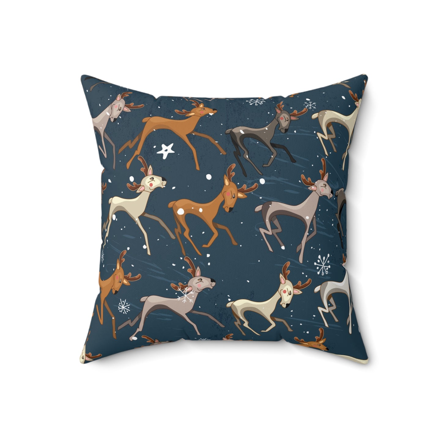 Dancing Reindeer Pillow - Festive Winter Decor