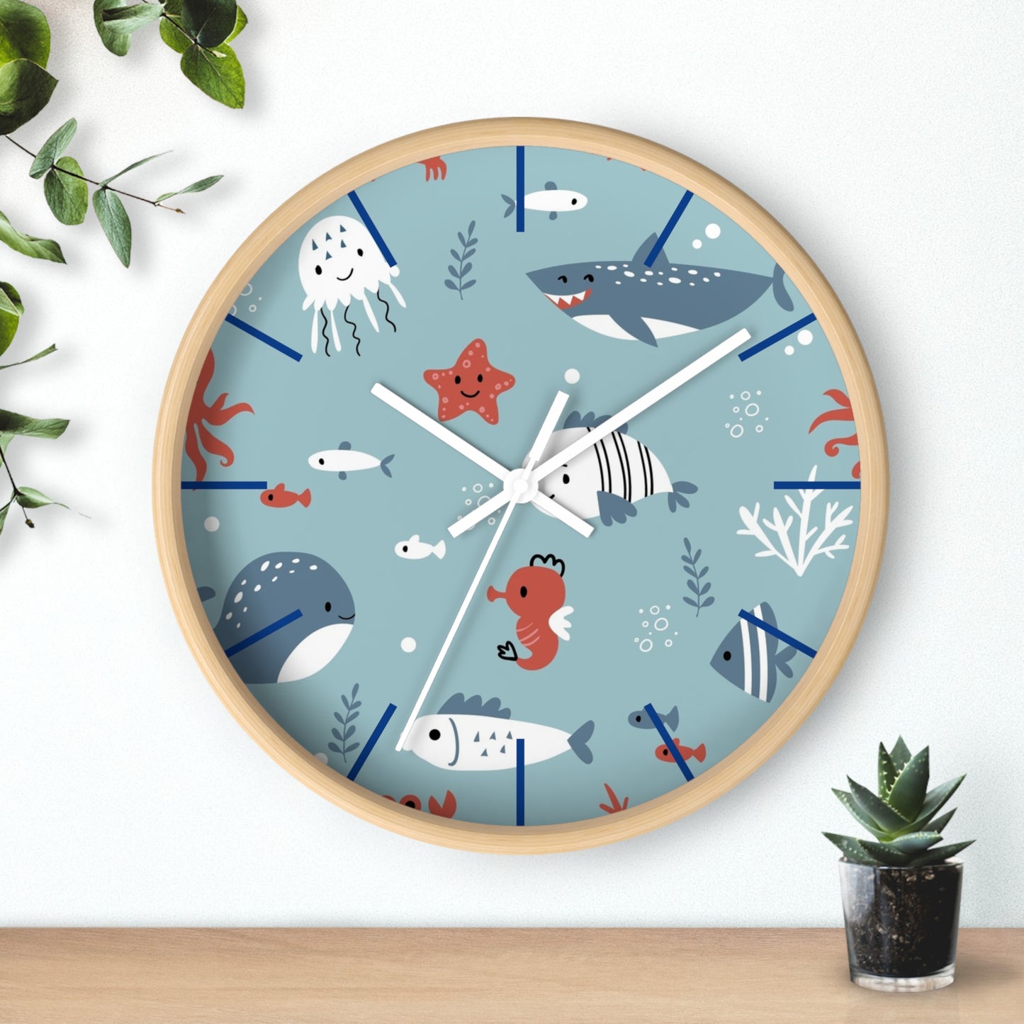 Underwater Friends Wall Clock - Dive into Fun Timekeeping