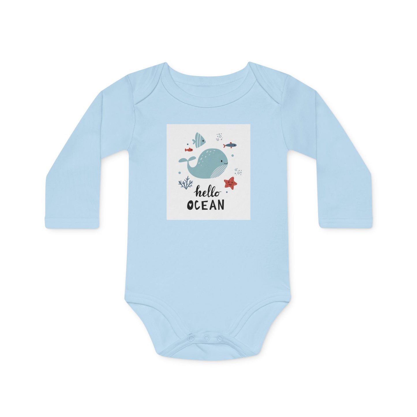 Hello Ocean” Baby  Organic Bodysuit