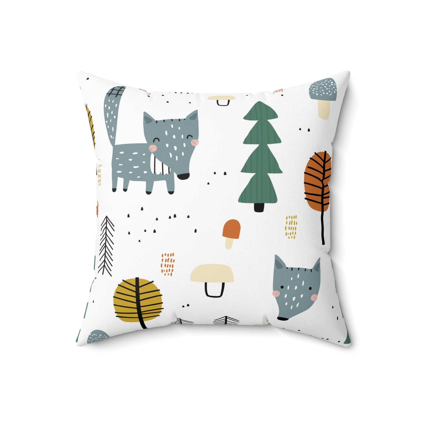 Minimalist Autumn Tree Spun Polyester Square Pillow