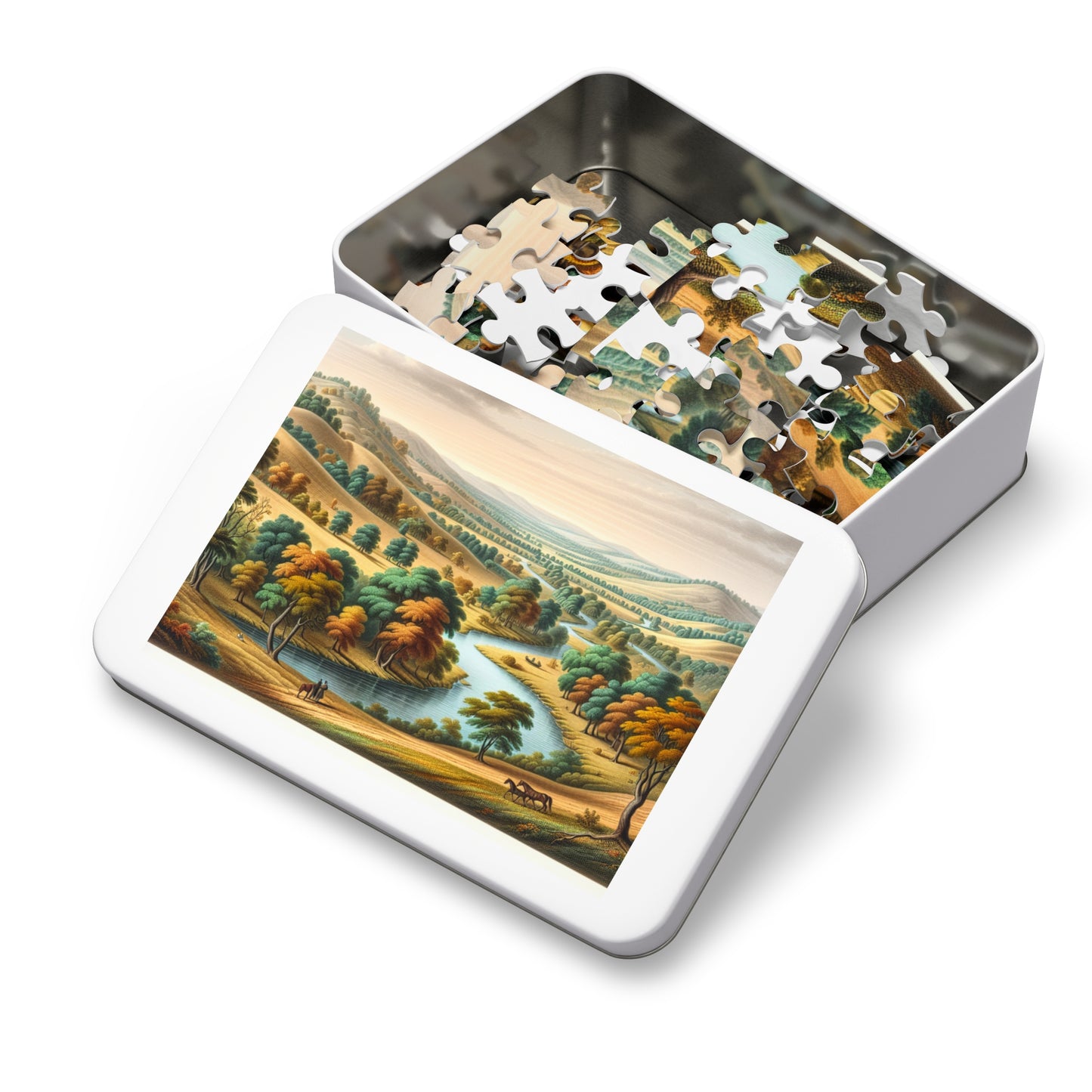 Jigsaw Puzzle with Tin