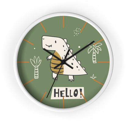 Dino Hello Wall Clock - Roar into Fun Time