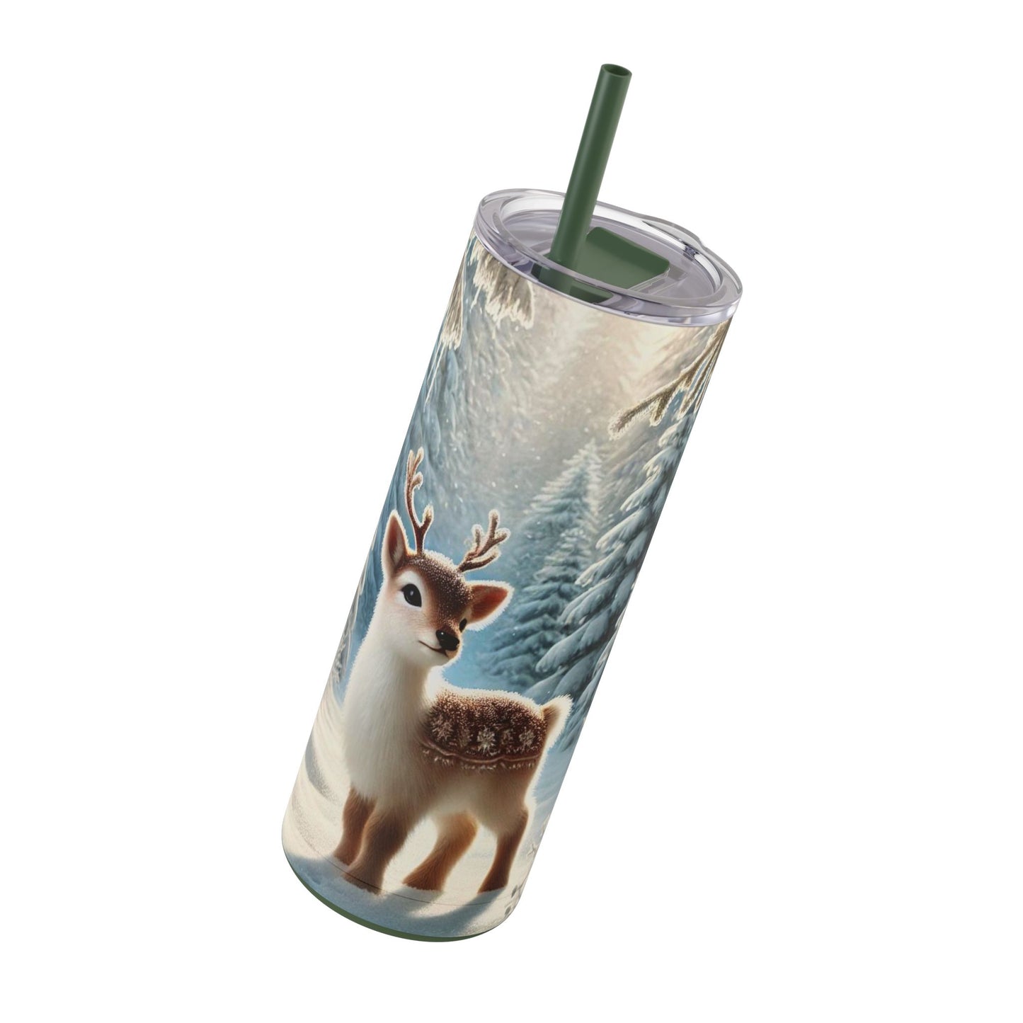 Enchanted Winter Deer Tumbler - 20oz