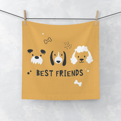 Best Friends Face Towel - Cute Dog Design for Pet Lovers