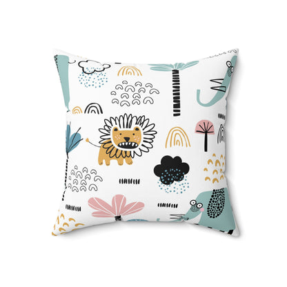 Jungle Fun Pillow - Playful Animal Kids Decor