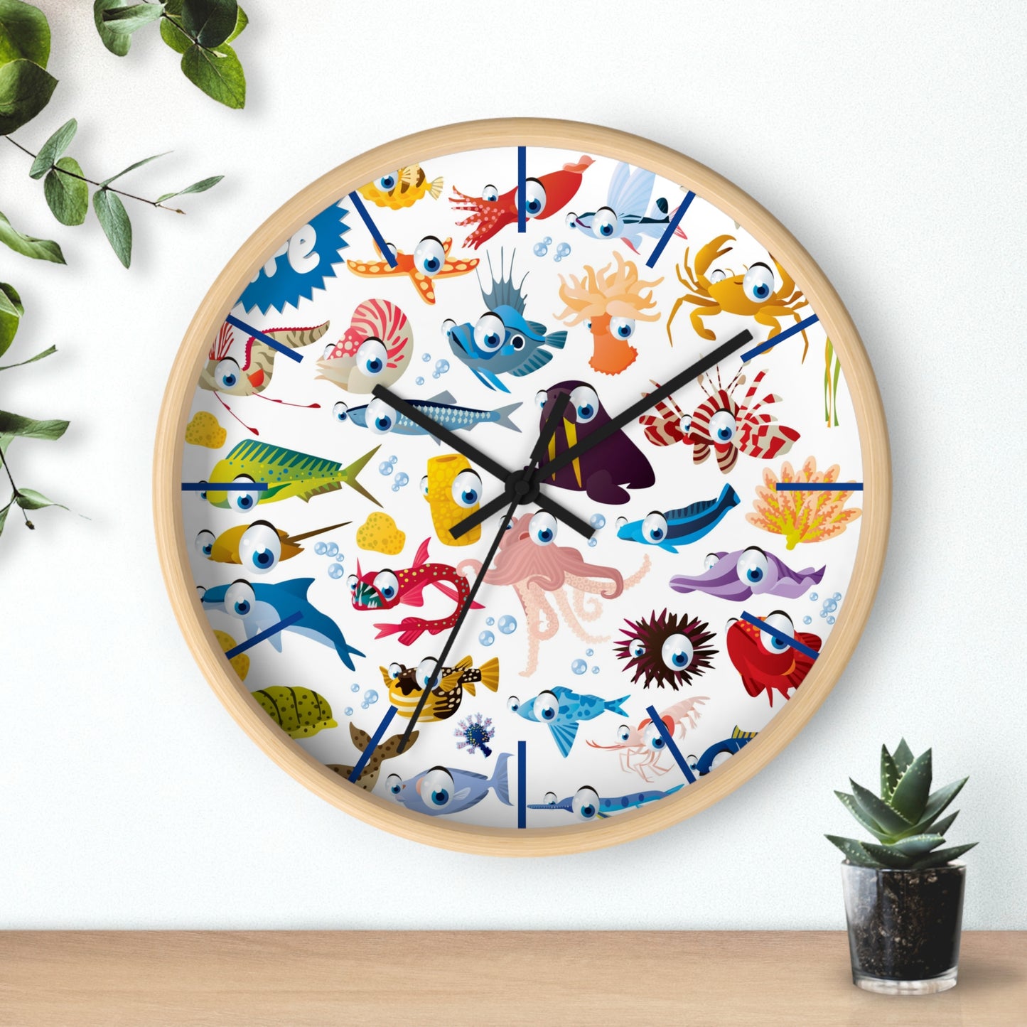 Undersea Smiles Wall Clock