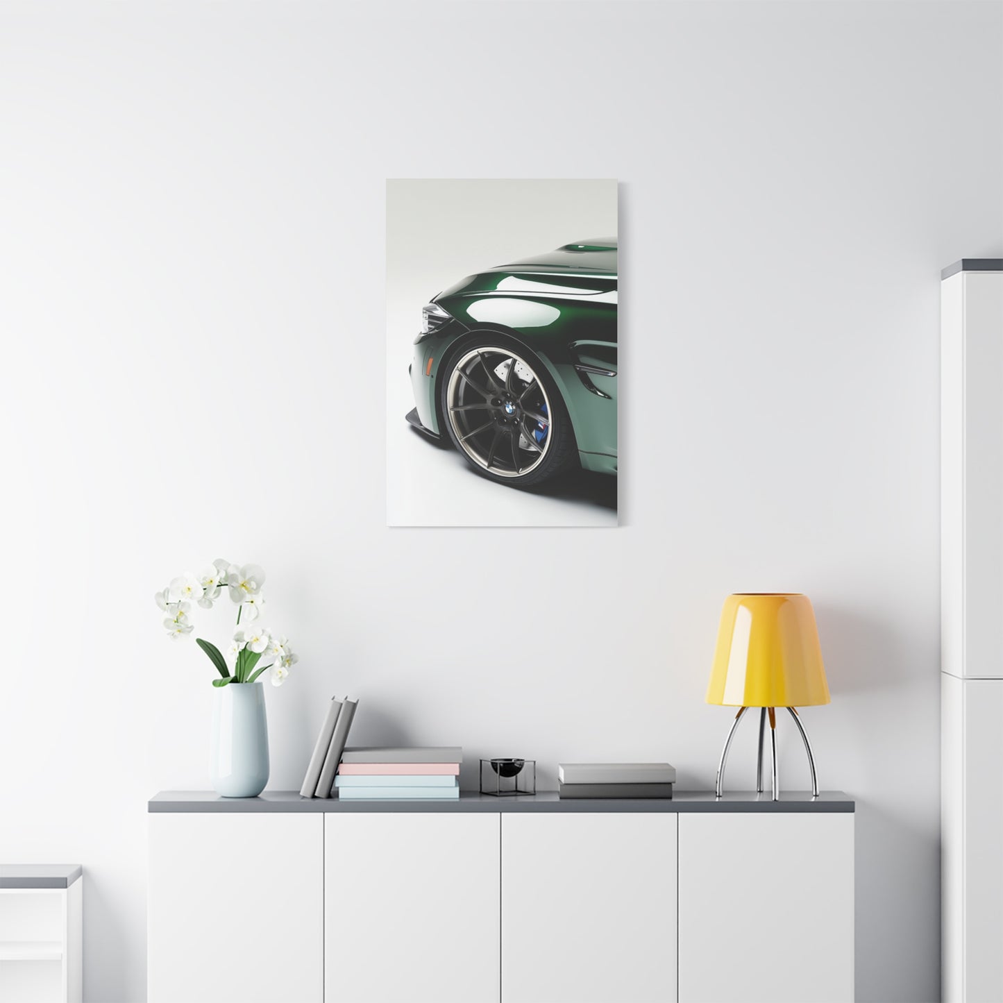 Emerald Velocity - Green Sports Car Canvas Art