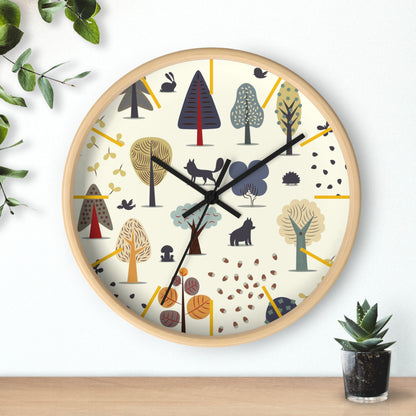 Woodland Creatures Wall Clock - Enchanting Forest Time