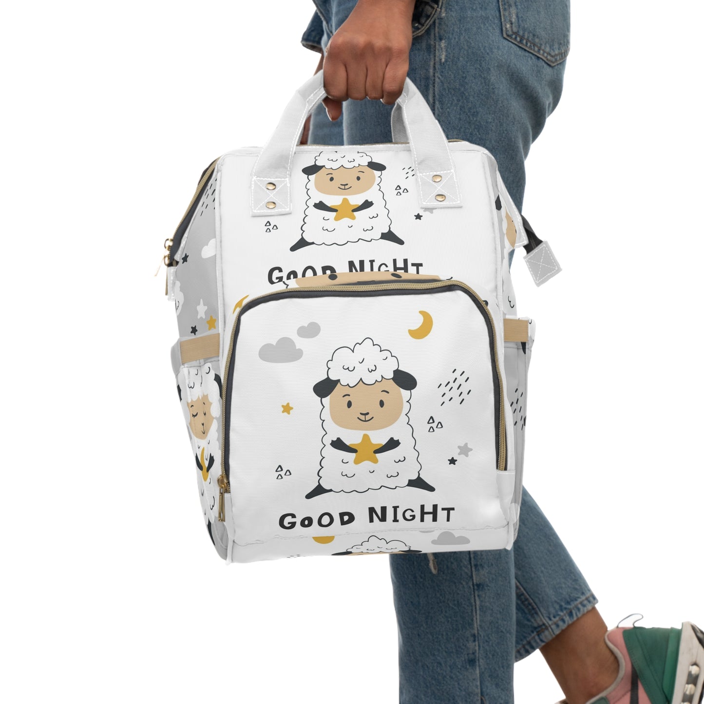 Sweet Dreams Sheep Multifunctional Diaper Backpack