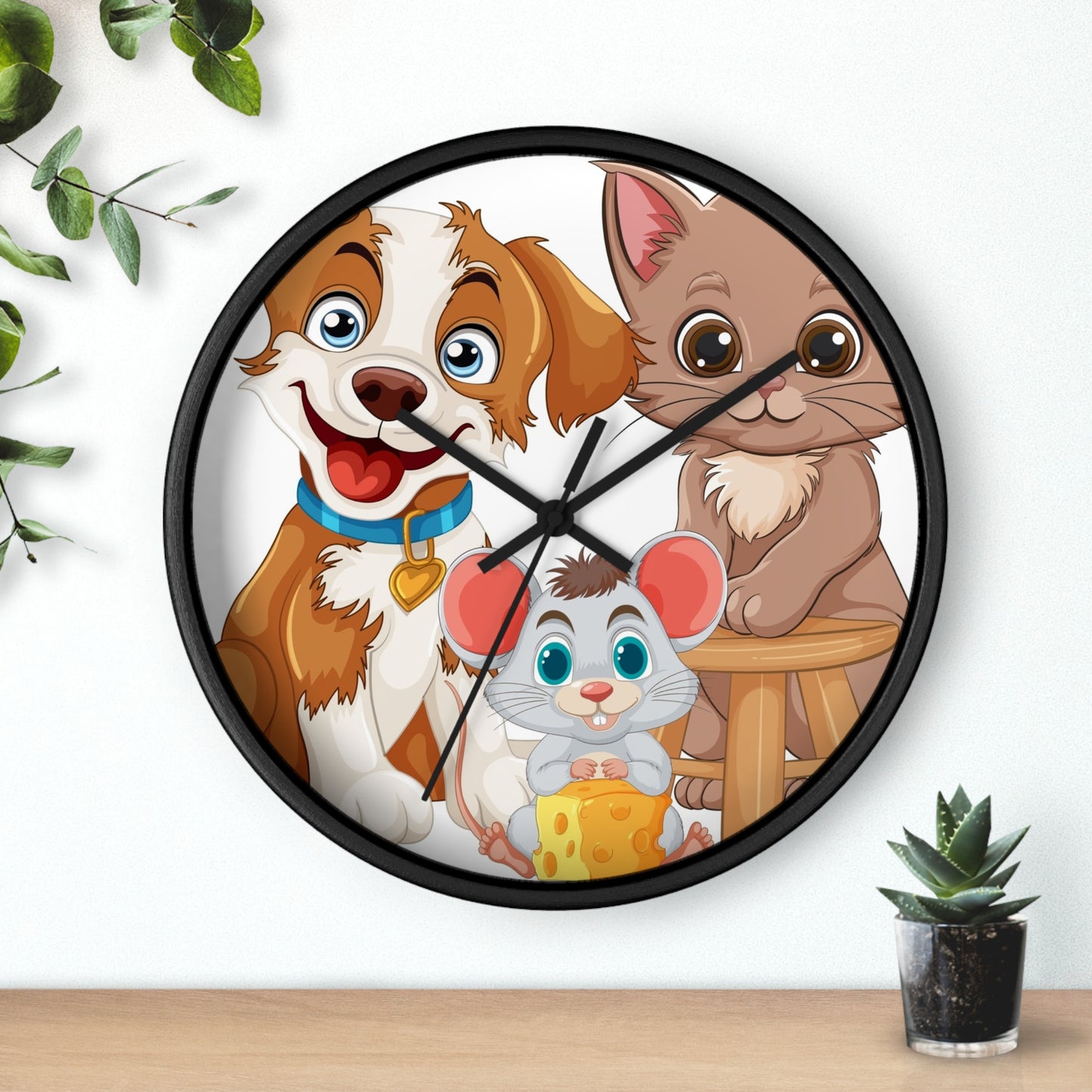 Best Friends Animal Wall Clock - Time for Furry Fun