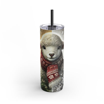 Festive Lamb Holiday Tumbler - 20oz Winter Magic