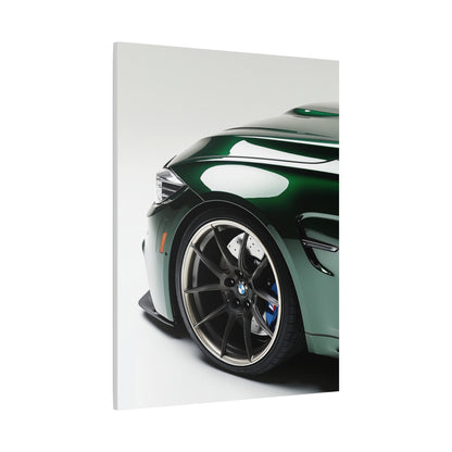 Emerald Velocity - Green Sports Car Canvas Art