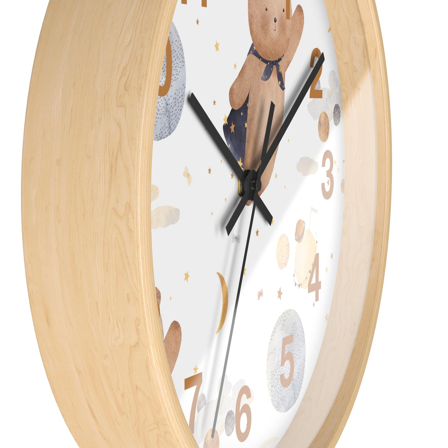 Cosmic Bear Wall Clock - Space Explorer Time