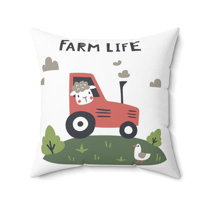 Farm Life Decorative Spun Polyester Square Pillow