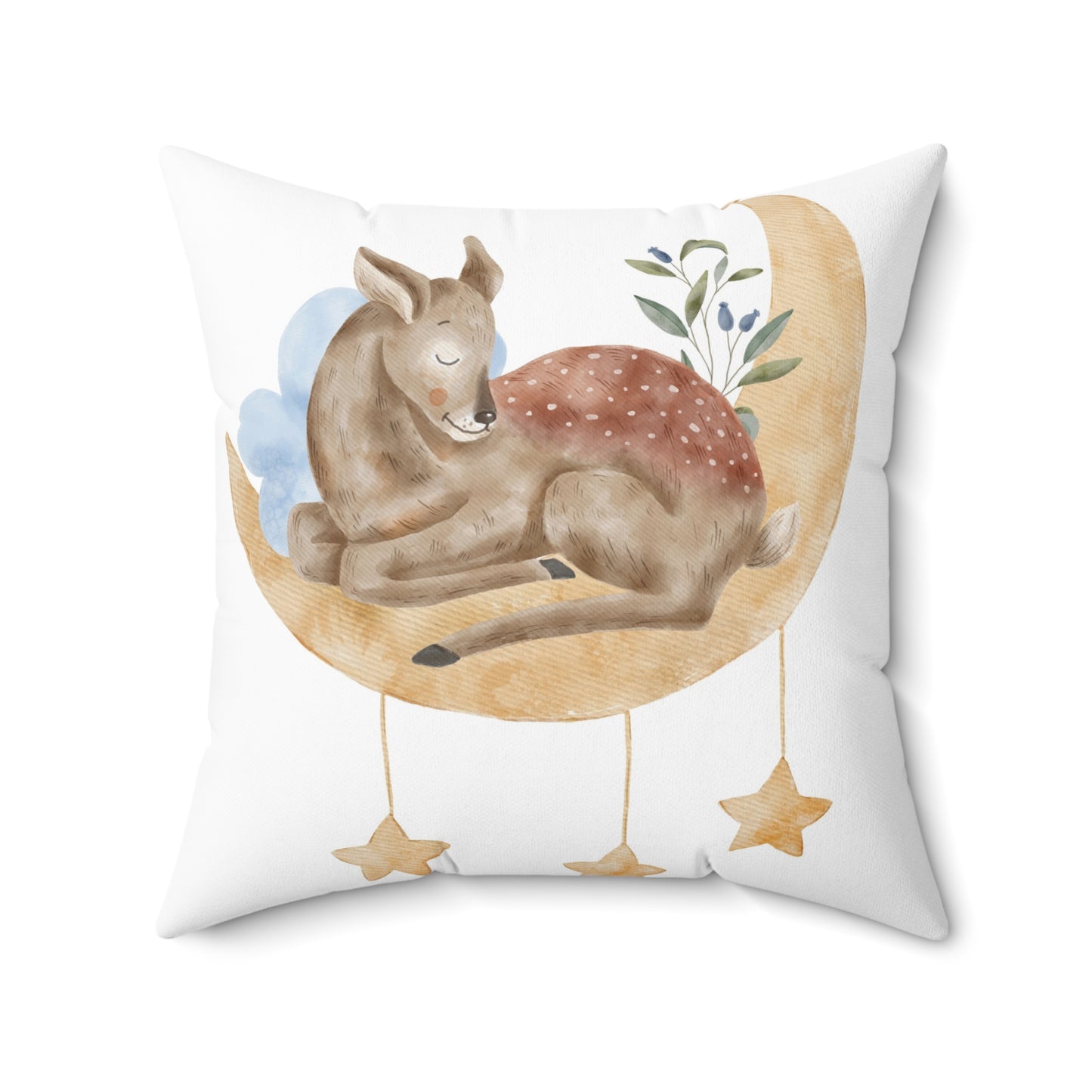 Dreamy Moonlit Fawn Pillow