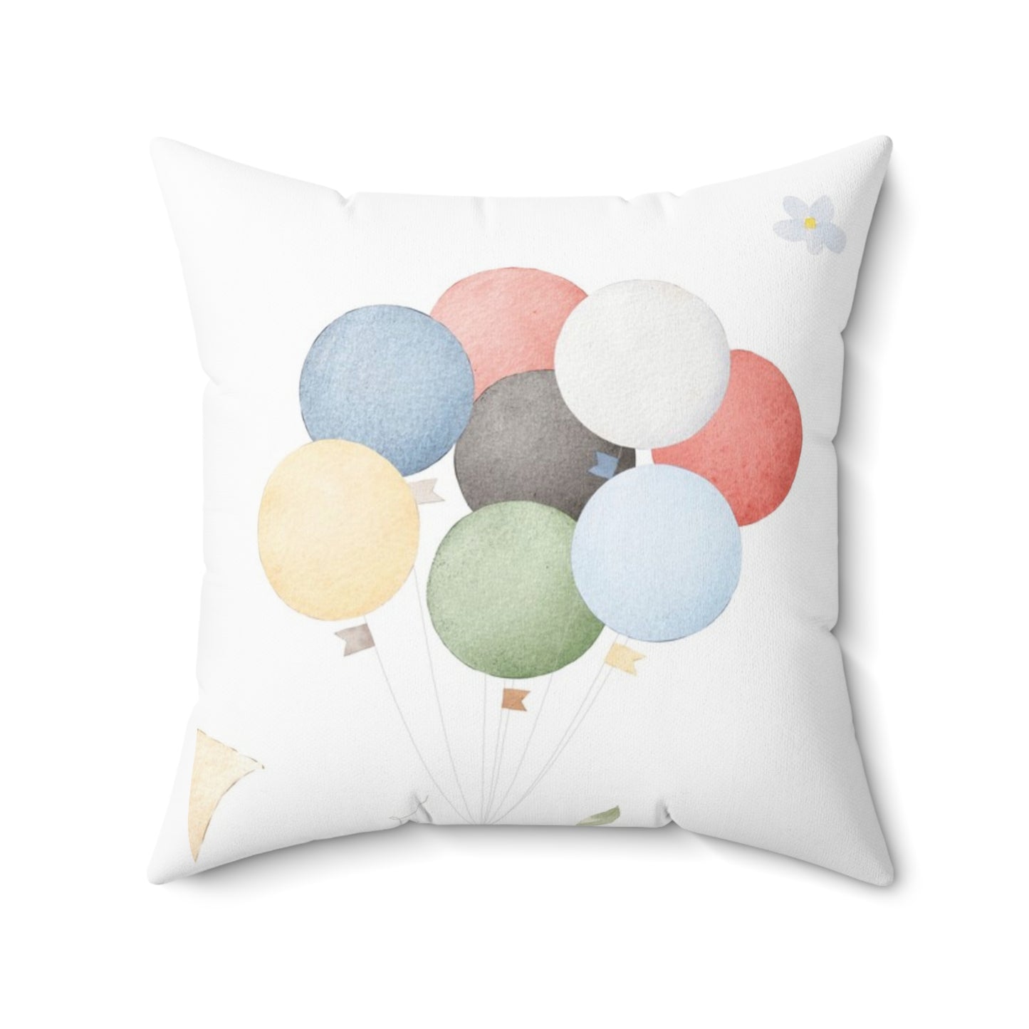 Balloon Dreams Pillow - Whimsical Kids Room Decor