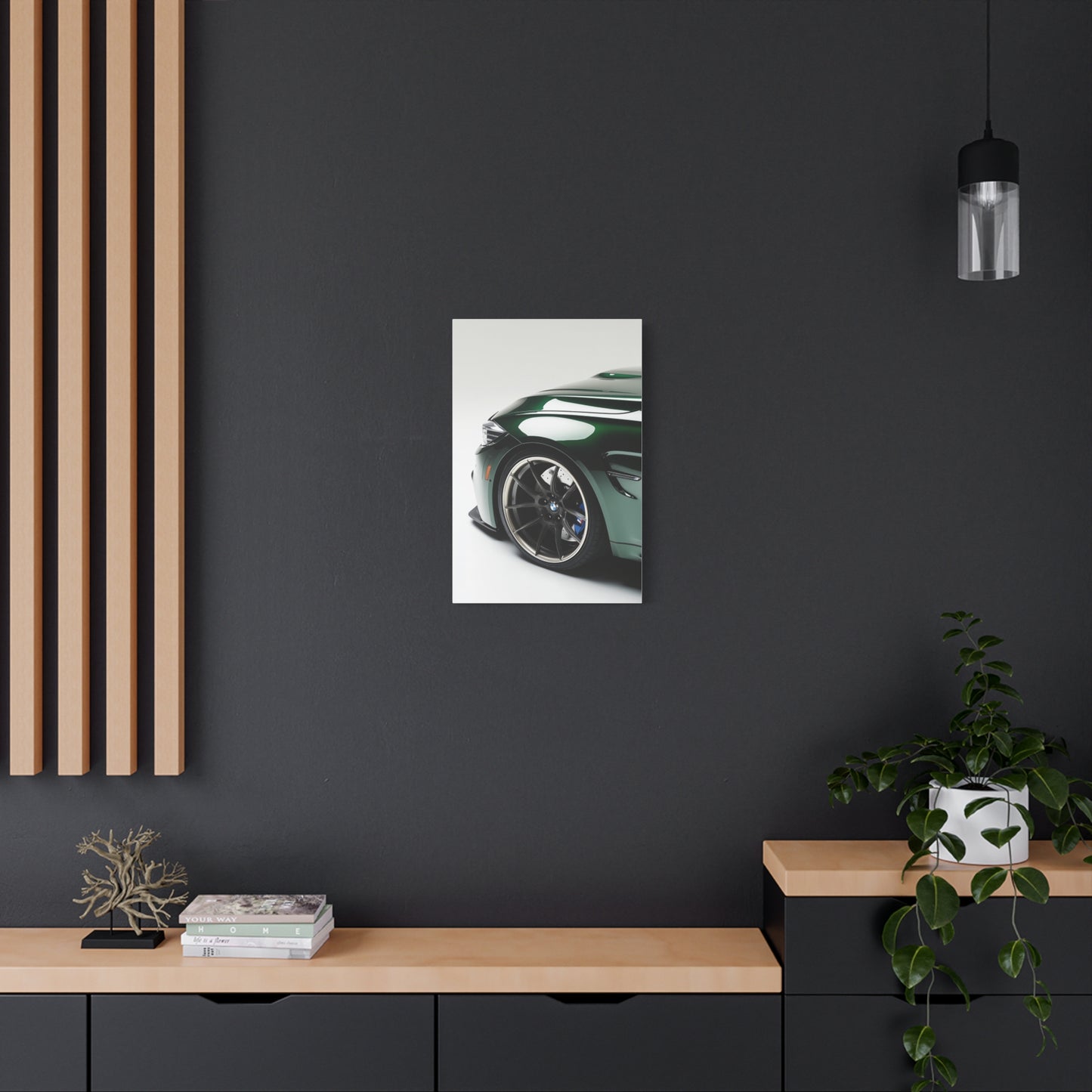 Emerald Velocity - Green Sports Car Canvas Art