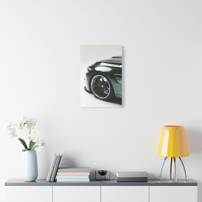 Emerald Velocity - Green Sports Car Canvas Art