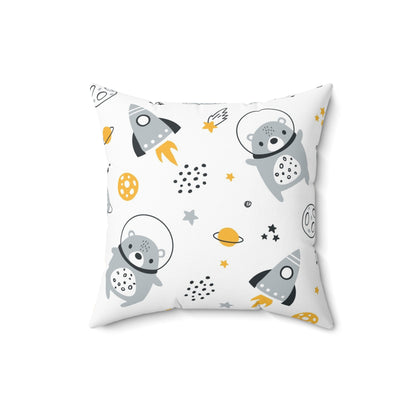 Dream Big Astronaut Bear Spun Polyester Square Pillow