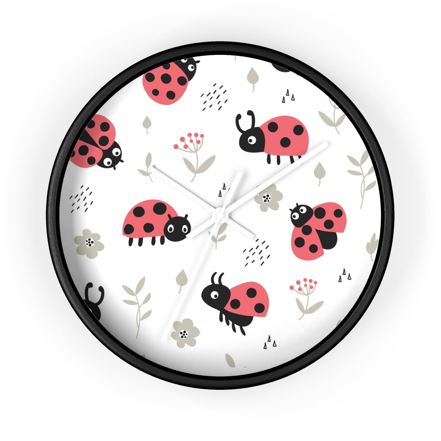 Ladybug Bliss Wall Clock - Nature-Inspired Charm for Your Space