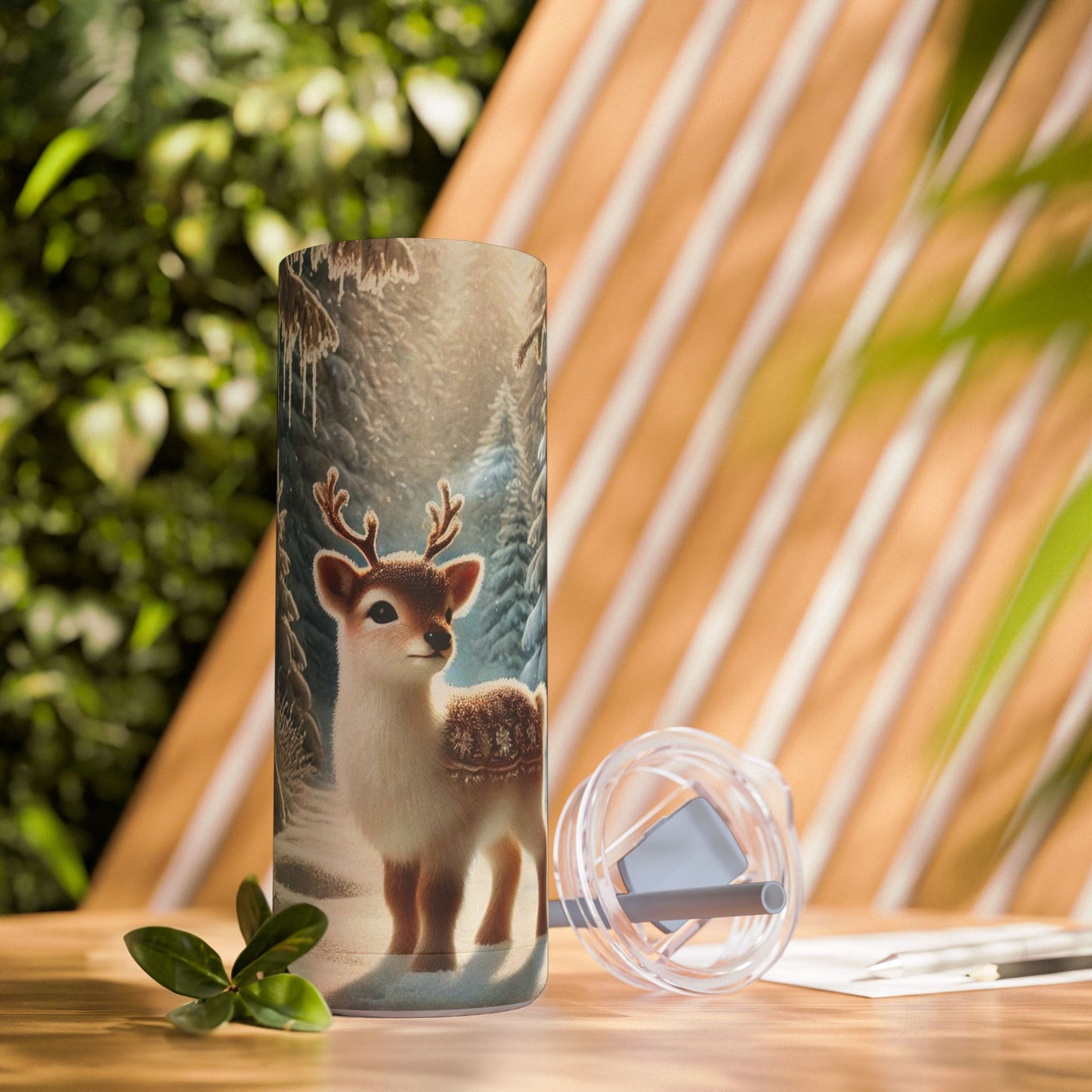 Enchanted Winter Deer Tumbler - 20oz