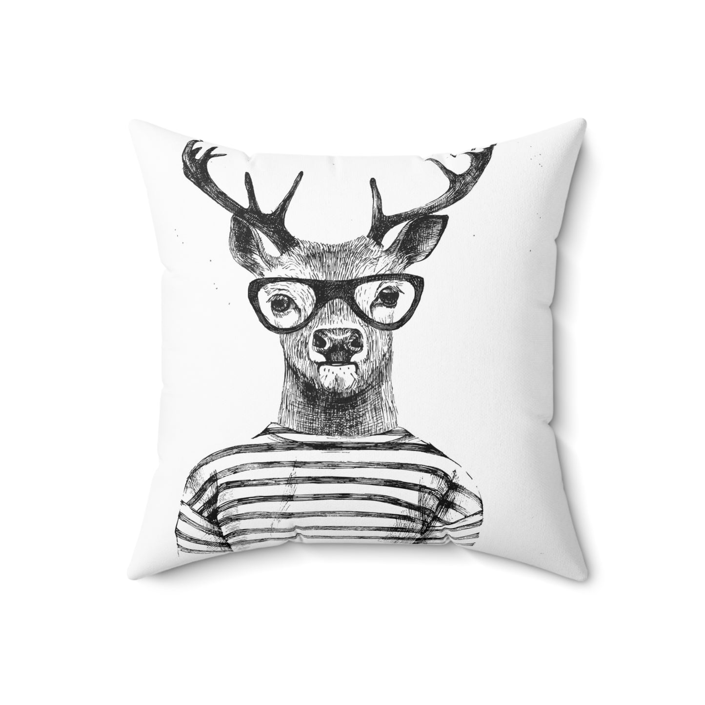 Charismatic Deer Decorative Spun Polyester Square Pillow