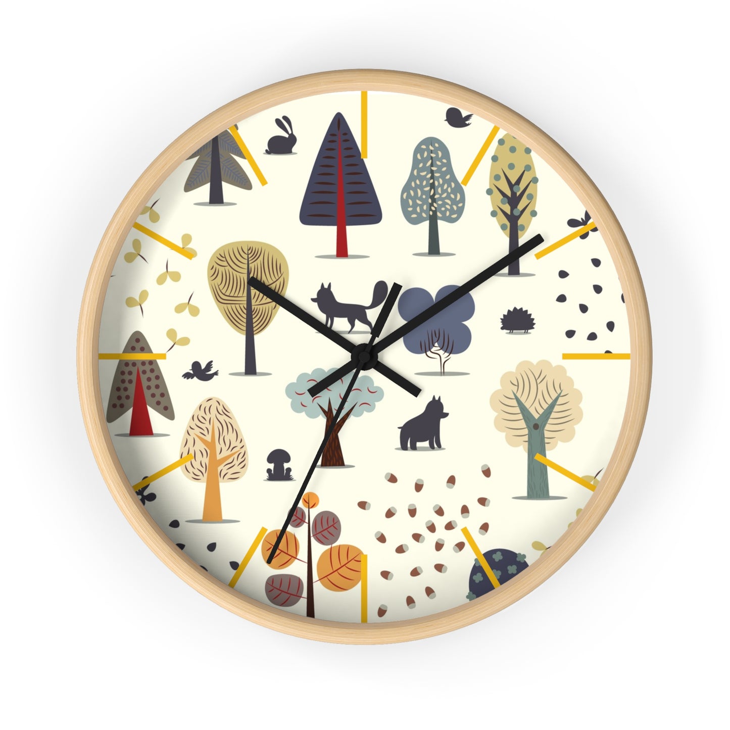 Woodland Creatures Wall Clock - Enchanting Forest Time