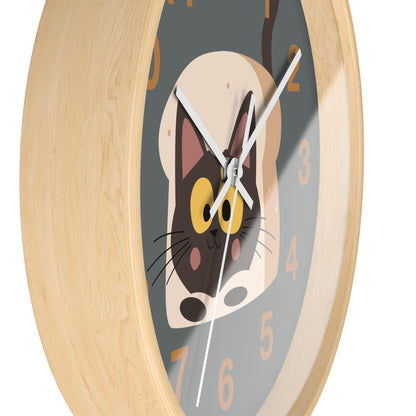 Toasty Cat Wall Clock - Quirky Time for Cat Lovers