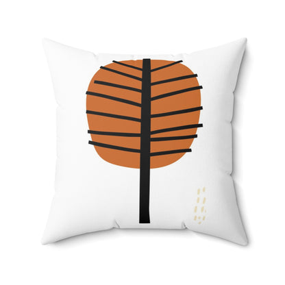 Minimalist Autumn Tree Spun Polyester Square Pillow