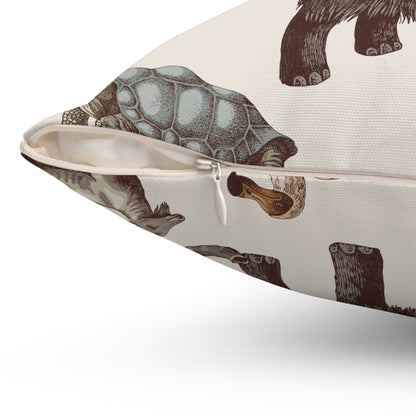 Prehistoric Wildlife Decorative Pillow