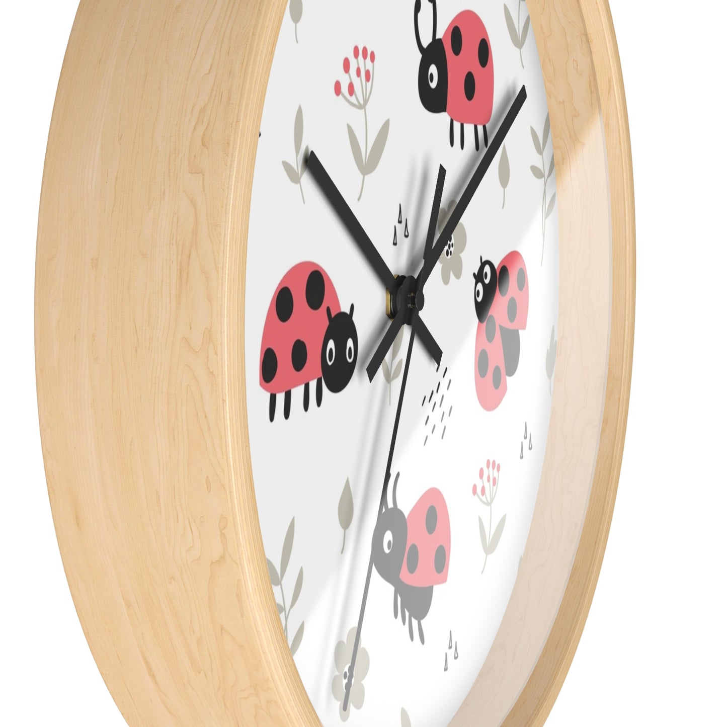 Ladybug Bliss Wall Clock - Nature-Inspired Charm for Your Space