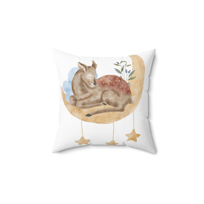 Dreamy Moonlit Fawn Pillow