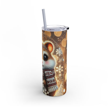 Snowflake Magic: Cozy Fawn Skinny Tumbler  20oz