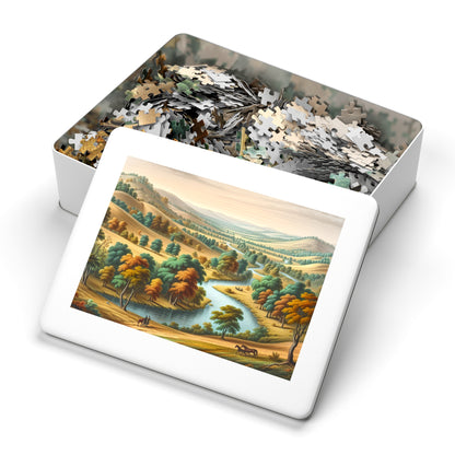 Jigsaw Puzzle with Tin