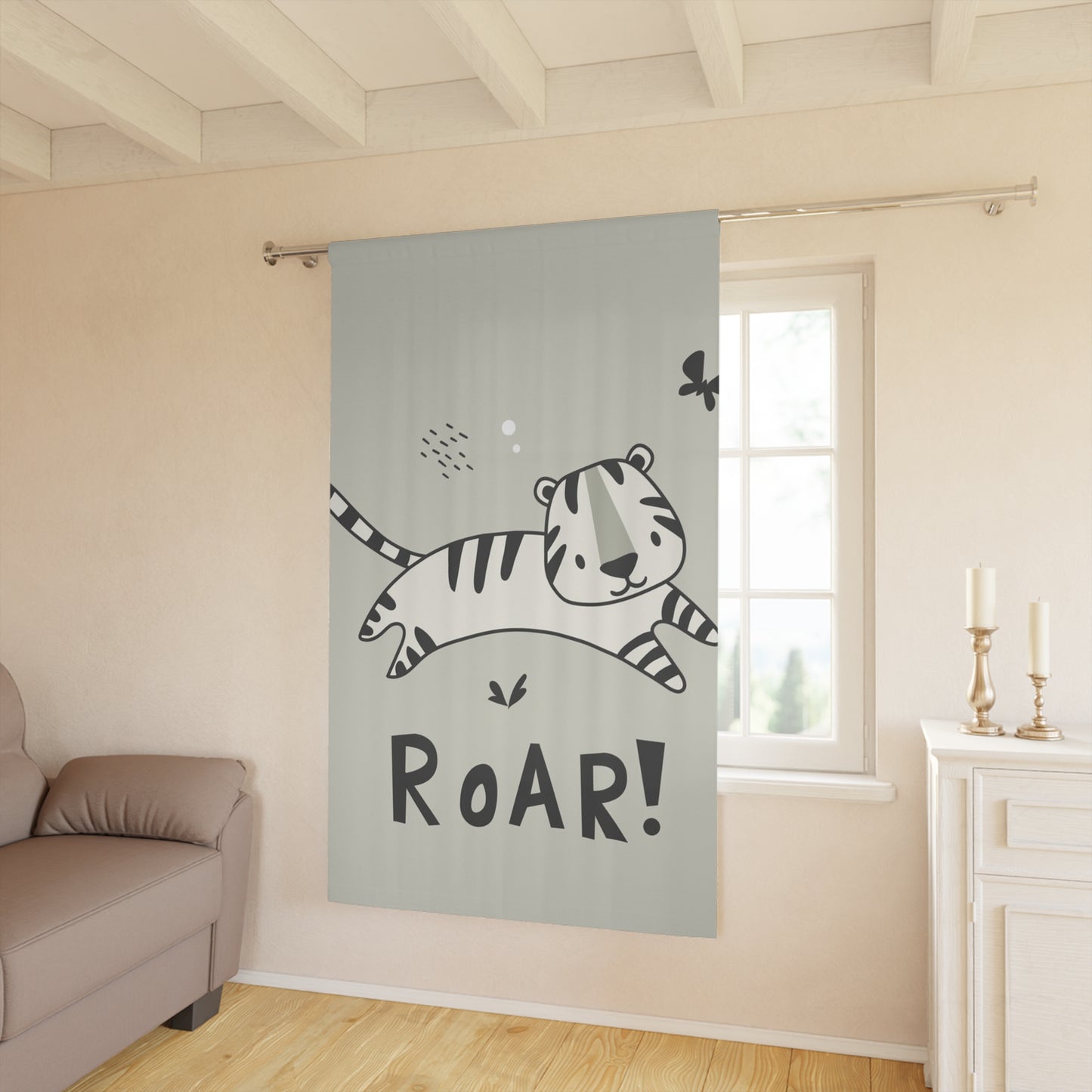 :  🐯 Roaring Tiger Window Curtain 🦋✨