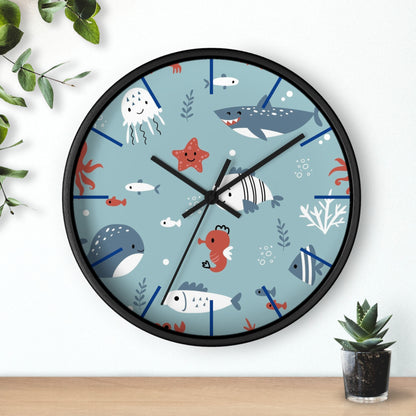 Underwater Friends Wall Clock - Dive into Fun Timekeeping