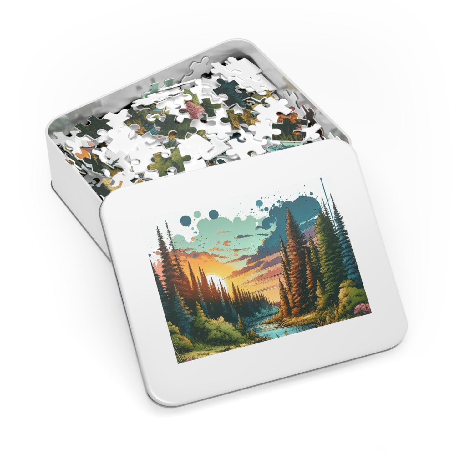 Jigsaw Puzzle with Tin