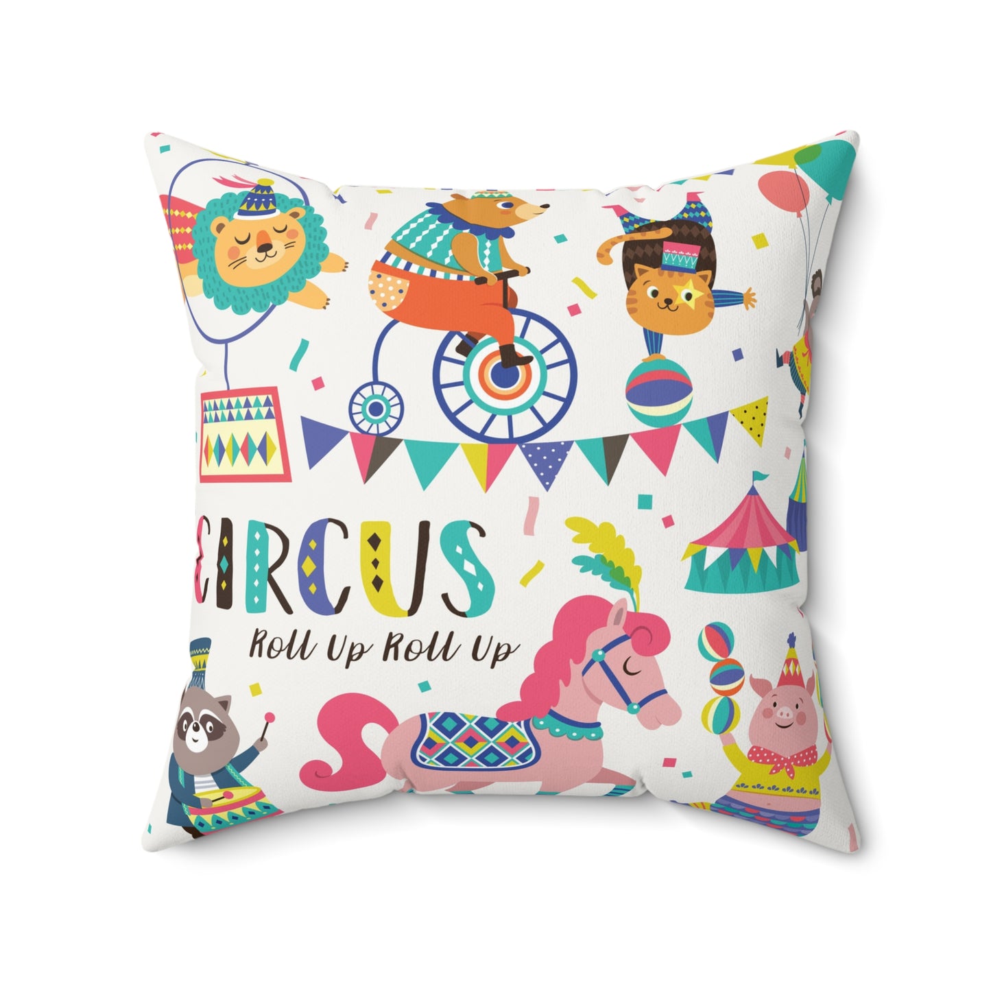 Circus Fun Pillow - Colorful Kids Room Decor